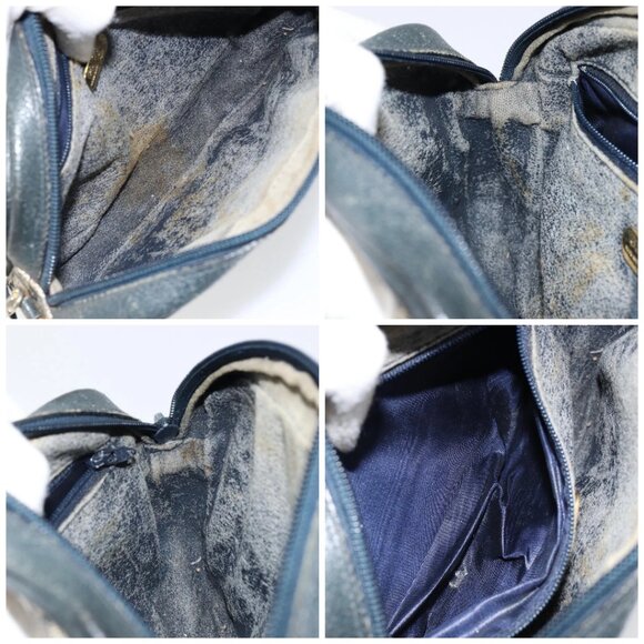 GUCCI GG Plus Supreme Shoulder Bag PVC Navy Gold Auth 146819 - Picture 15 of 16